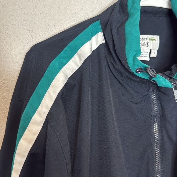 Lacoste Andy Roddick Blue Zip Track Tennis Jacket Size 9 - Picture 4 of 10